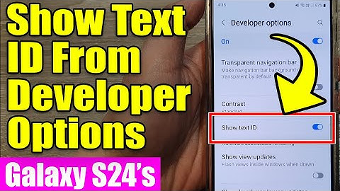 Galaxy S24/S24+/Ultra: How to Enable/Disable Show Text ID From Developer Options