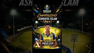 Congratulations to ASHRAFUL ISLAM (BOLA) for Selected INDIA CUP S-4 #indiacup #ispl #tenniscricket