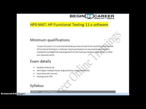 HP QTP Certification|