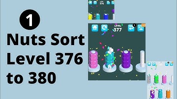 Nuts Sort Level 376 to 380 Solved #gameplay #androidgames #nutssort #nutsandbolts