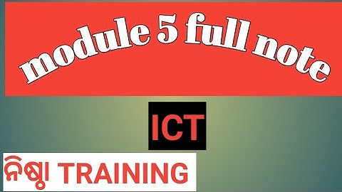 Nistha Module 5 Note || ICT || Module 5 hand note  Nistha || #mathtube