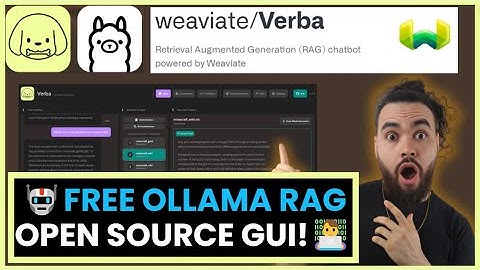 FREE: Verba Ollama GUI RAG Agent!😱 A.I. RAG By Weaviate (Open Source)!🤖🚀 Ollama Support - Llama 3.1B