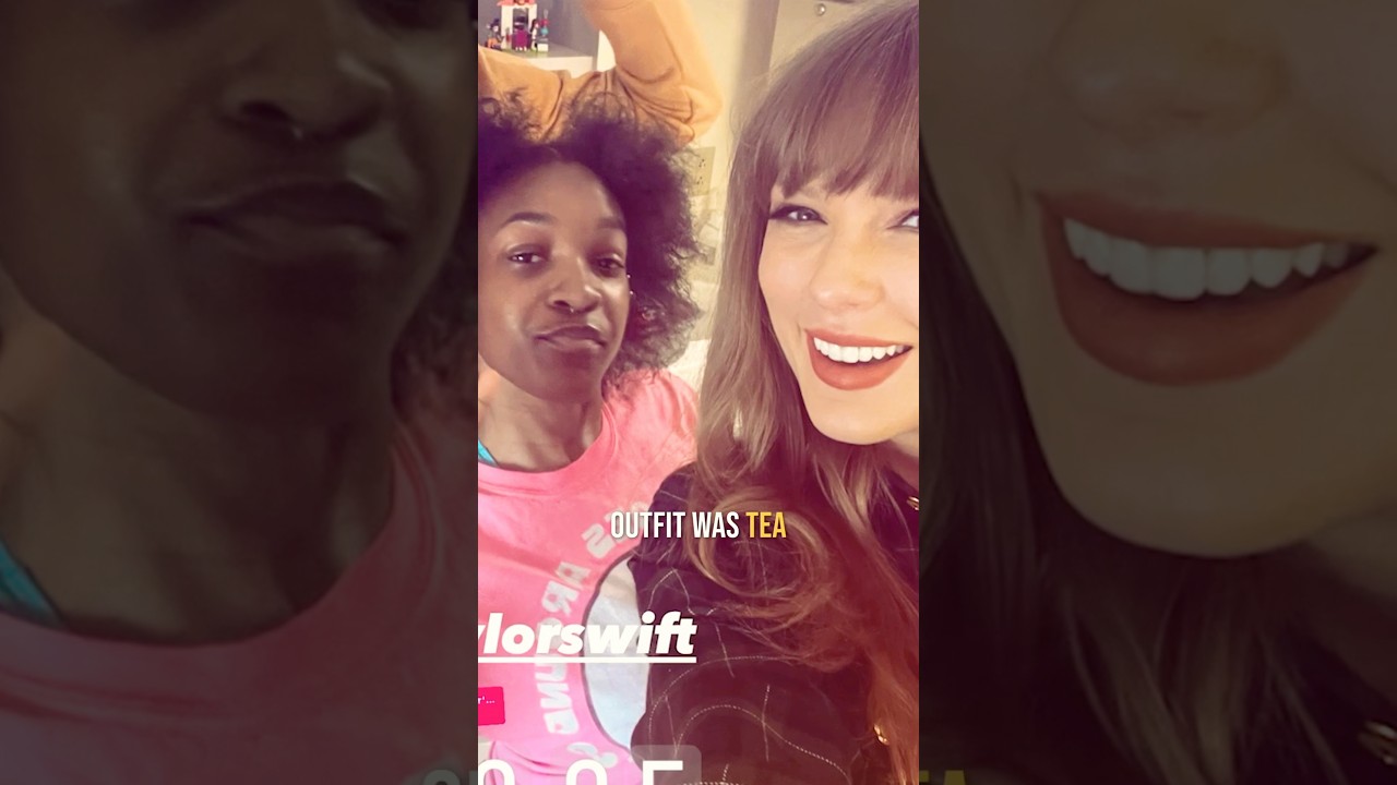 She told Taylor Swift her outfit was tea 😂 #shorts #taylorswift #celebrity