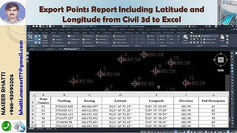 Export Civil 3d Points Report Including Latitude and Longitude