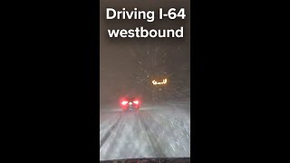 Driving west on I-64 Saturday morning in the snow