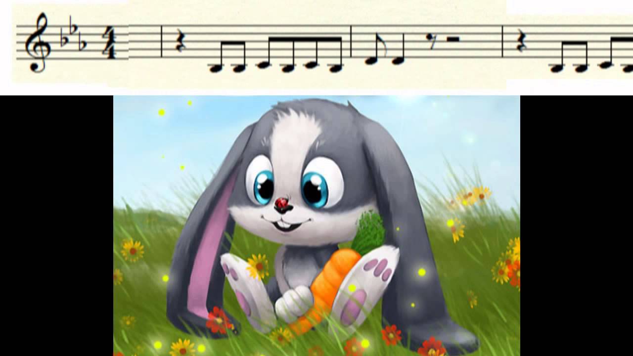 Песня зайца детская. Заяц Шнуфель. Зайчик Шнуфель. Музыкальный заяц с детскими песнями. Ноты Зайка.