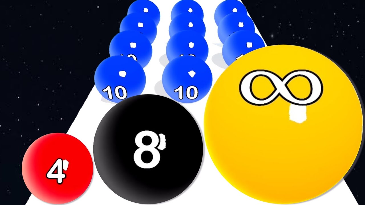 Ball Run 2048 Infinity - Merge Ball Race (Max Level) Colors Balls | New Mobile Gameplay Android iOS