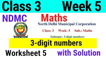 NDMC Class 3 Maths Week 5 Worksheet 5 (29/6/21) || worksheet 5 class 3rd maths