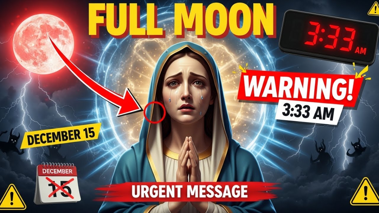 🚨 URGENT! Virgin Mary's WARNING About Dec 15th Full Moon - What Happens at 3:33 AM Will SHOCK You! 😱