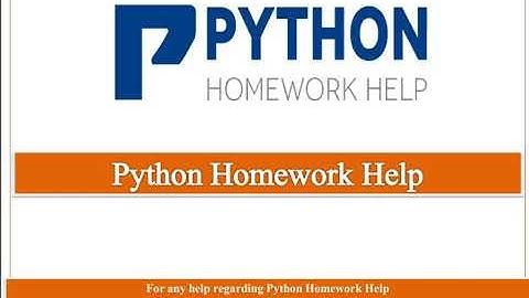 Python Homework Help