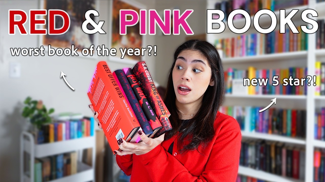reading only red & pink books | thriller, mystery, horror edition