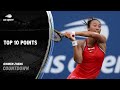 Zheng qinwen  top 10 points  2023 us open