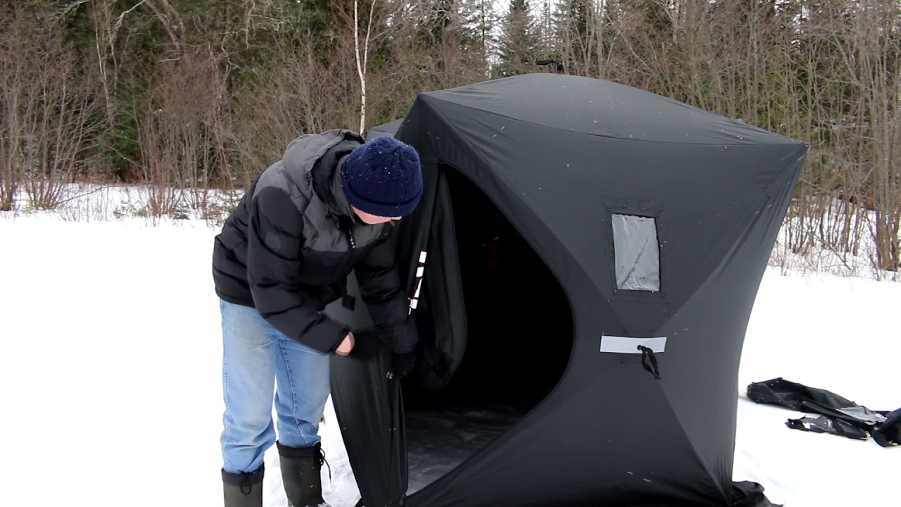HOW TO SETUP THE RAPALA ICE FISHING HUT (EASY IN DEPTH TUTORIAL) 