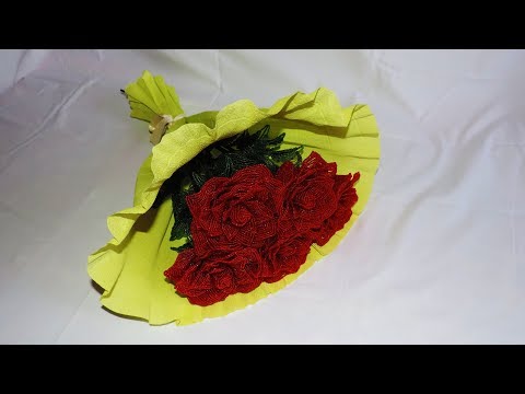 Роза из бисера Часть 1 / Beaded Rose Part 1