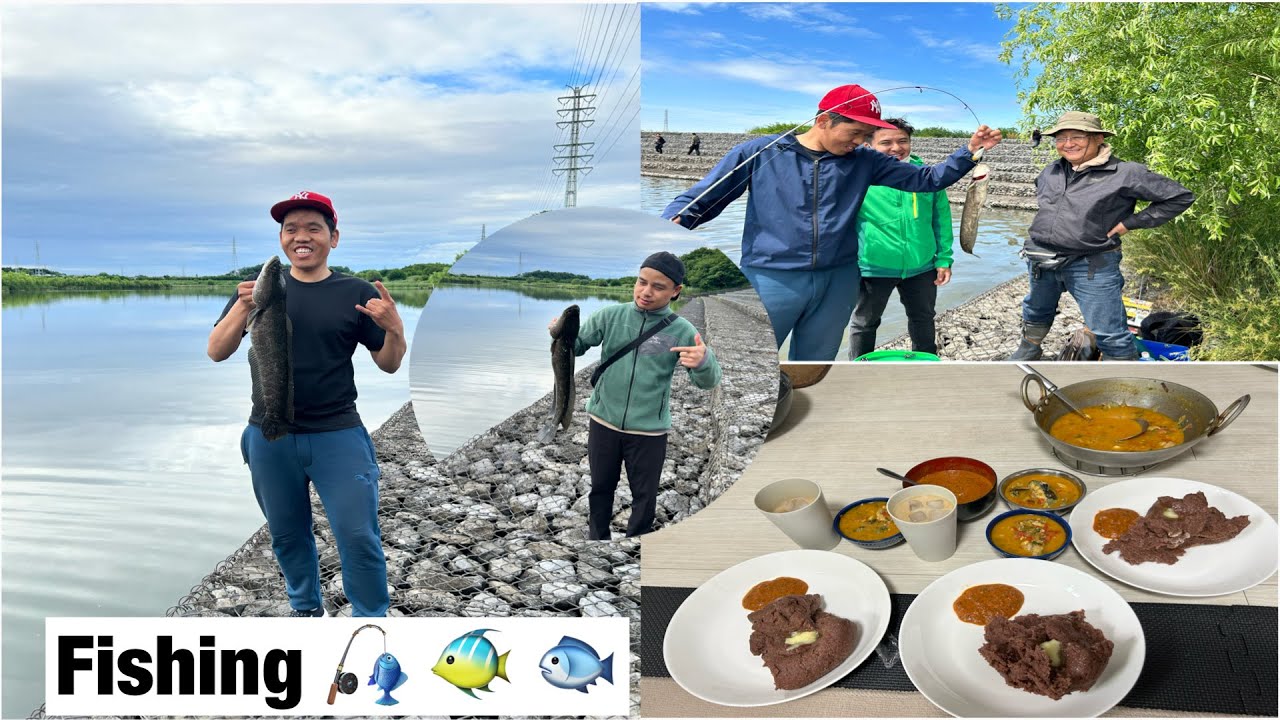 जापनिज अन्कल र 3 दाजु भाई बल्छि खेलेर रमाईलो गर्दै // कति ठूलो माछ पर्यो // माछा र डेंढो पनि खईयो