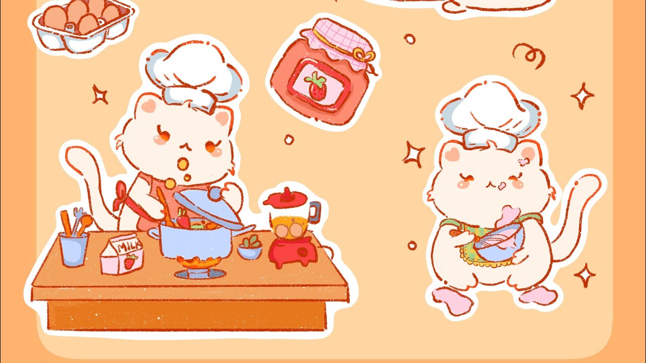 Создание набора наклеек с котиками в Procreate 🐱