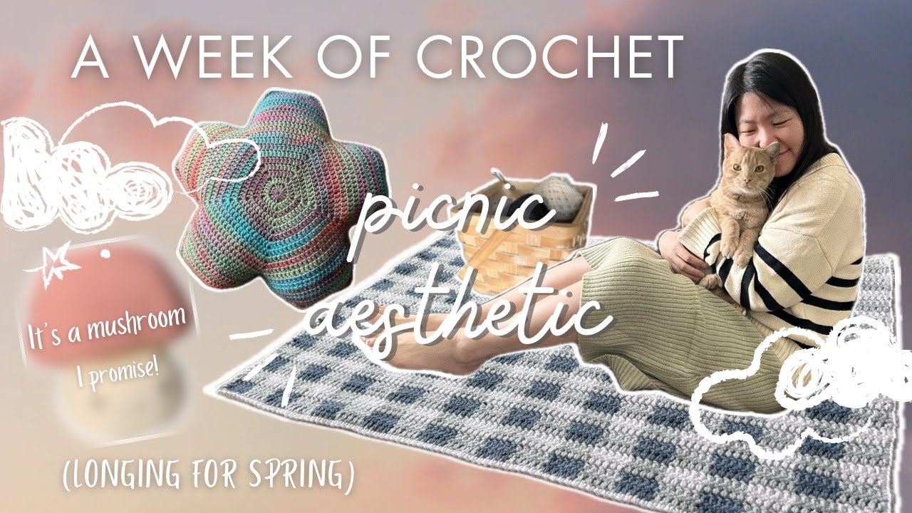 Crocheting through my Project List VLOG 🧺 | My Mushroom Pattern got CENSORED 🫣