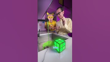 🎲 WOW CUBE MAGIC – Watch WATER Turn COLORS! 🌈💦 #shorts #fun