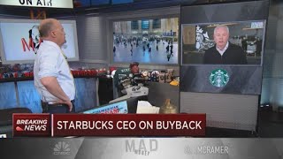 Starbucks CEO defends company's buyback program with 'strong balance sheet'