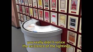 The led spotlight in display showcase