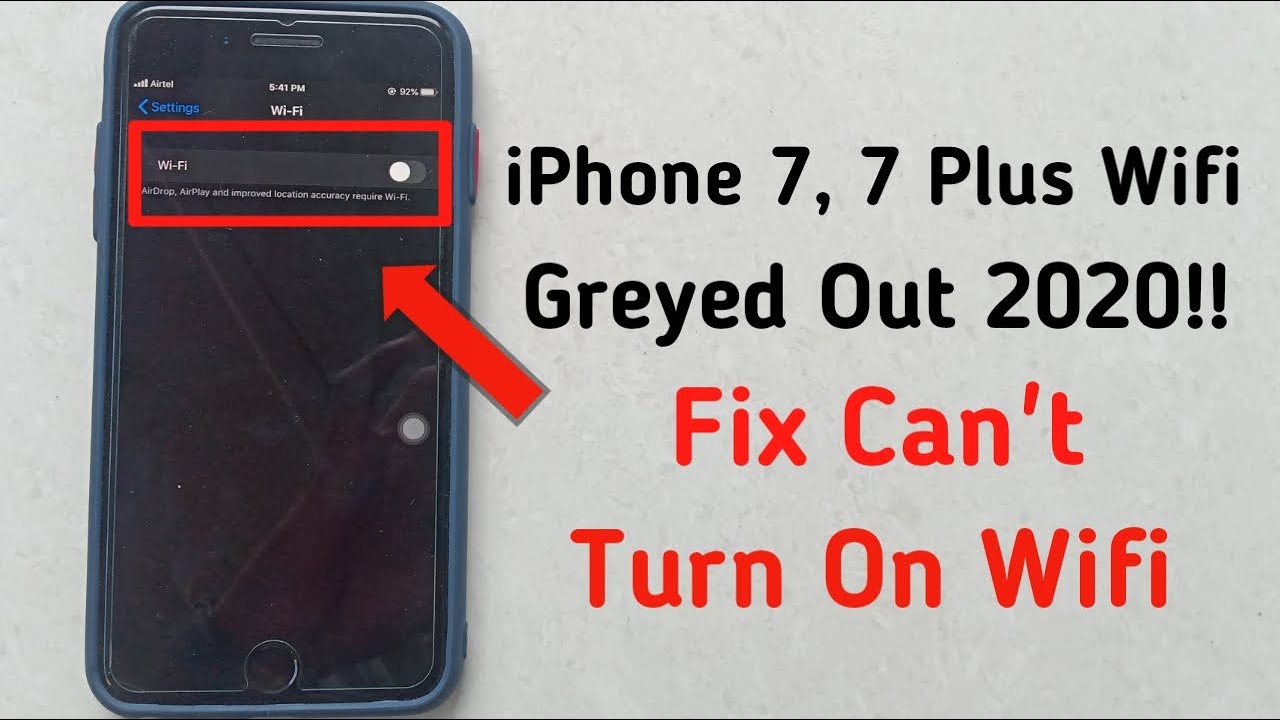 Iphone 7 7 Plus Wifi Greyed Out Fix Cant Turn On Wifi On Iphone 7 7 Plus Cute766