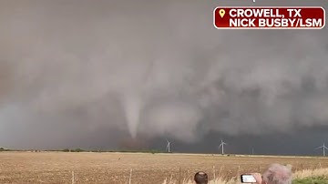 Video: Tornado Spotted Near Field In Crowell, TX