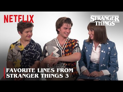 Favorite Lines with Joe, Maya, and Gaten | Stranger Things | Netflix