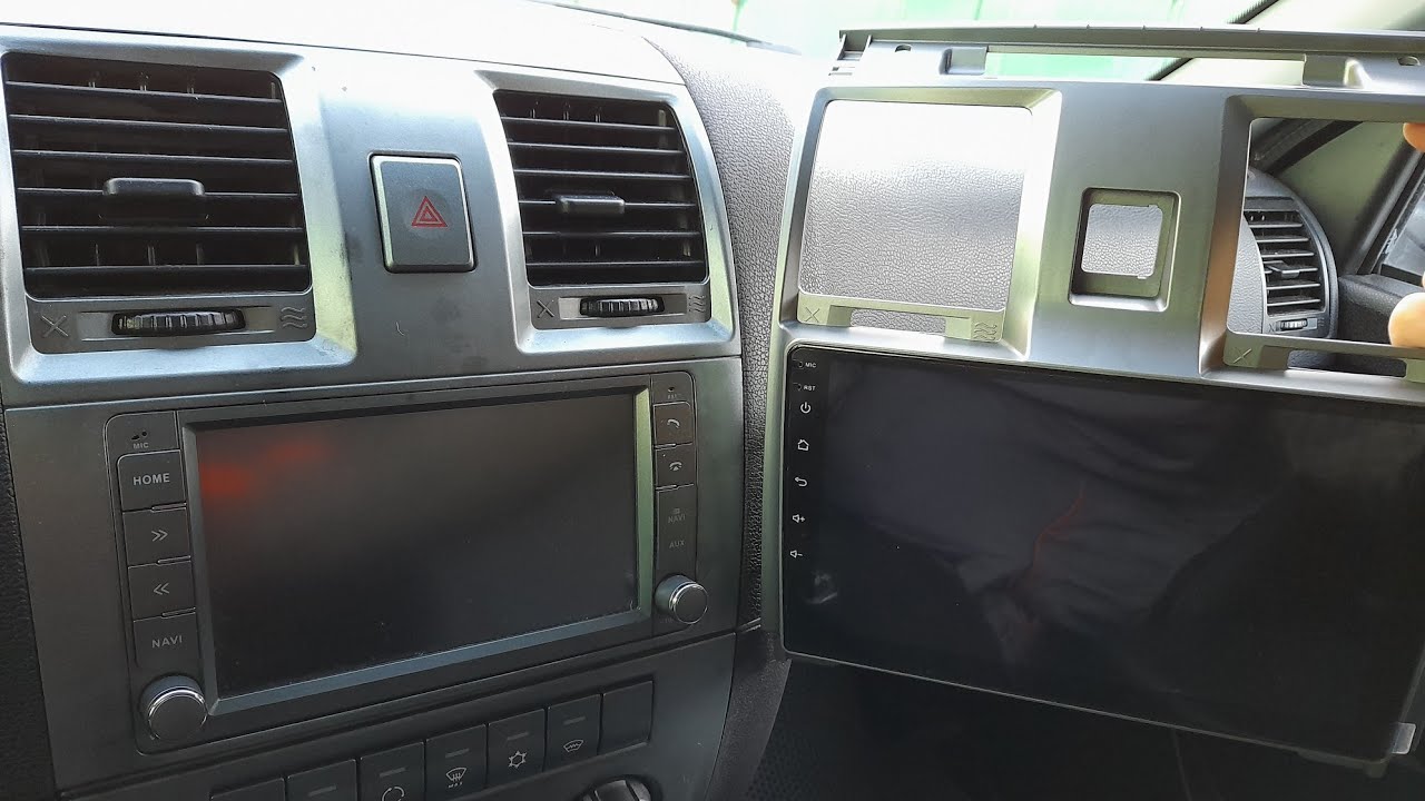 Установка китайской 9\" дюймовый магнитолы с штатной камерой в УАЗ ...