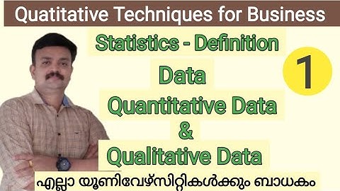 Quantitative Techniques/QT Class/Malayalam