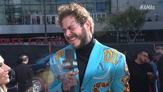 Post Malone Red Carpet Interview  AMAs 2018