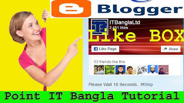 Point IT Bangla Tutorial: How to facebook like box add bog widget tutorial