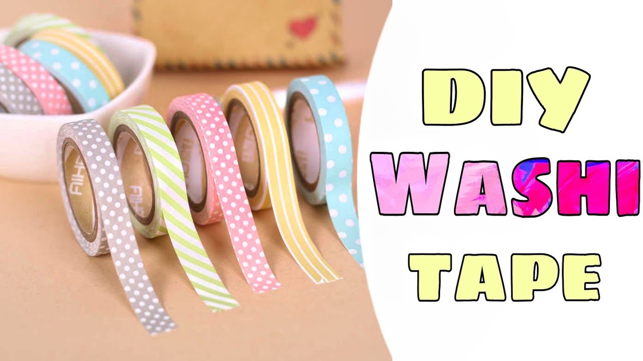 How to make kawaii washi tape (without double side tape)/handmade washi tape  / paper craft 