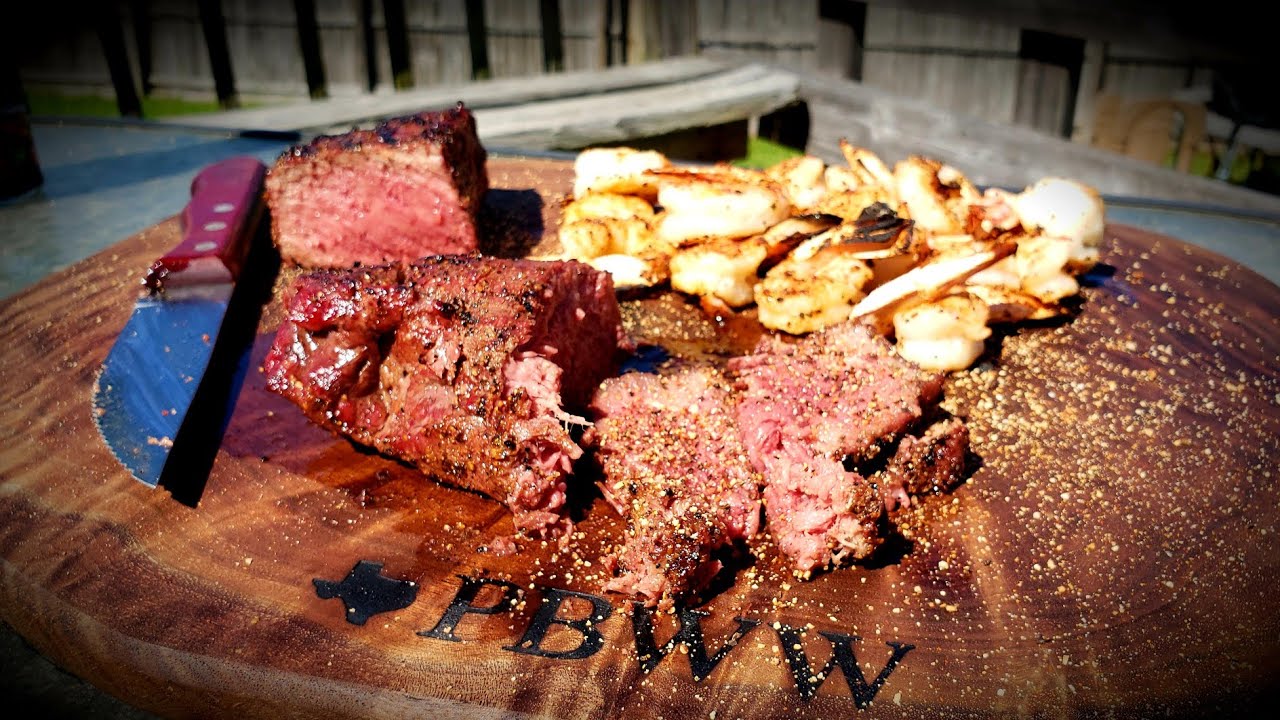 How to cook steak and shrimp Step by step grilled surf and turf on