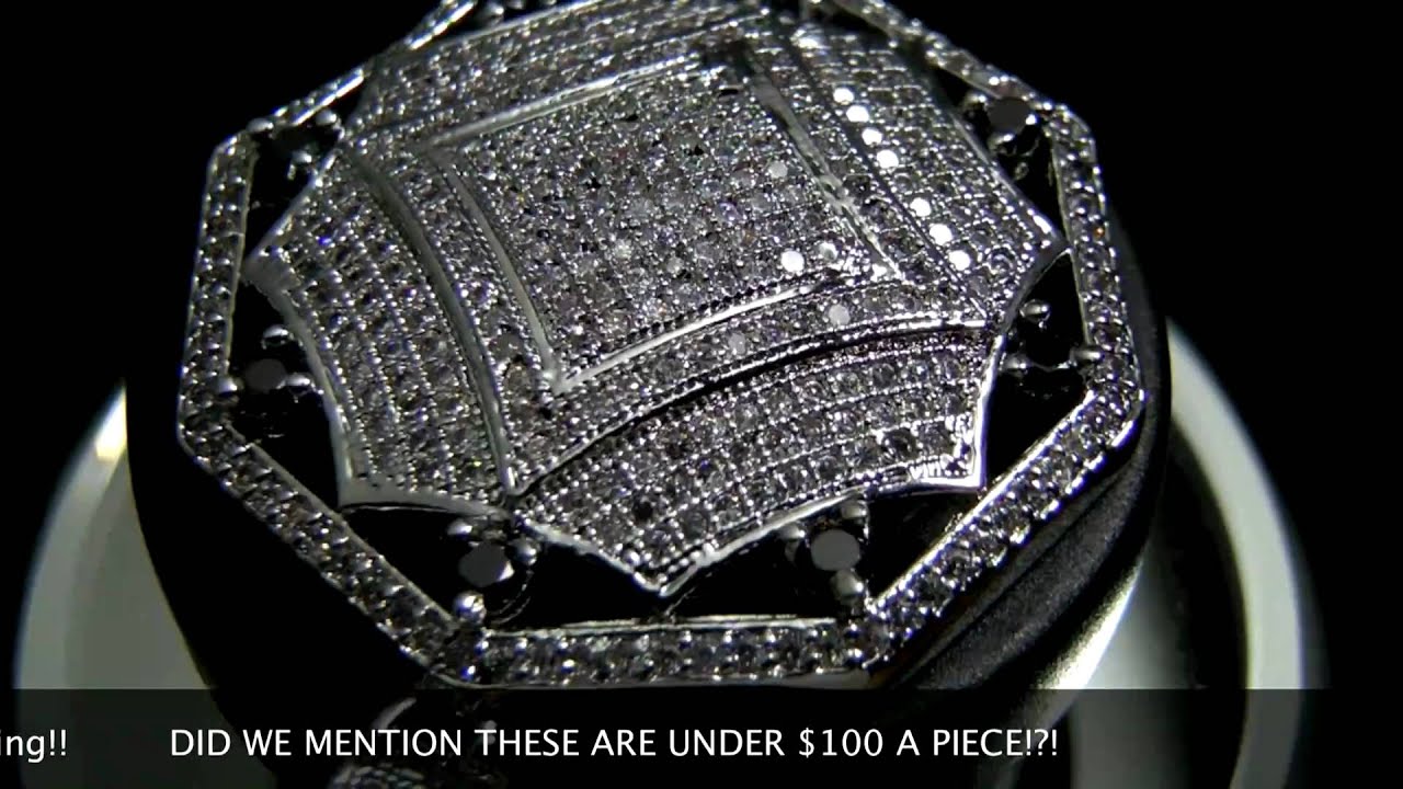 MACHINE SET SIMULATED LOOKS LIKE LAB MADE DIAMONDS PENDANT - YouTube