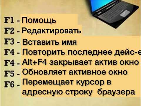 Комбинация Клавиш F1…..F12