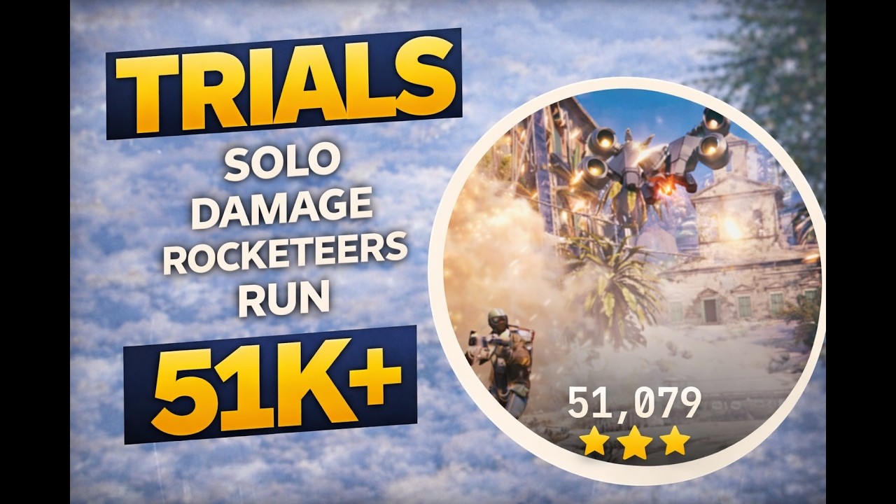 Solo Damage Rocketeers Trials Run 51K+ | ARC Raiders