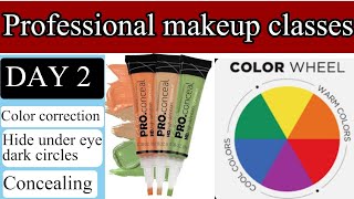 How to do color correction || How to hide dark circles || Professional makeup classes Day 2 screenshot 2