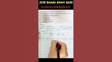 ICSE Board 2023 || Class 10 || Probability|| #shortsfeed #shorts #short