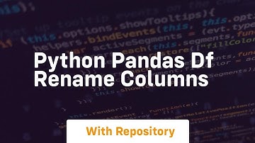 python pandas df rename columns