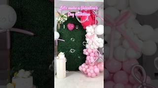 Valentine’s Day backdrop tutorial #fakegrass #ballondecor #balloonbackdrop #artigwall #valentinesday