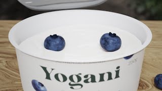 Yogani Greek Yogurt Commercial Tvc Ad Blender 3D Animation Geometry Nodes And Mantaflow Simulation
