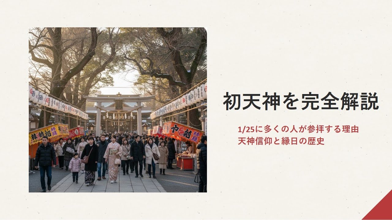 初天神を完全解説 -1/25に多くの人が参拝する理由天神信仰と縁日の歴史-