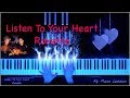 Roxette - Listen To Your Heart (Piano Tutorial Lesson)