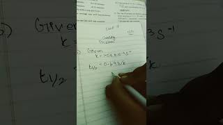 12th chemistry unit 7 problem 23 calculate its half life time rate constant first order reaction