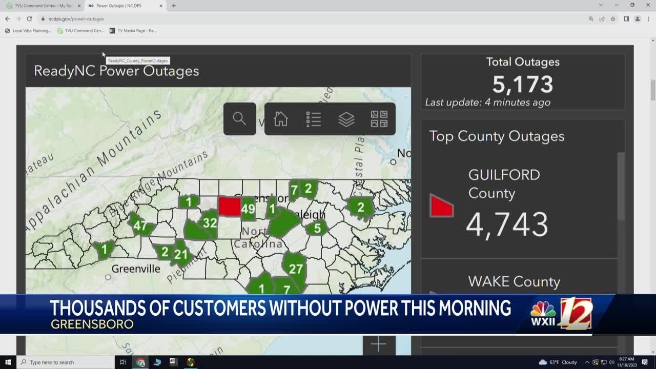 Greensboro residents experiencing power outages Friday morning - YouTube