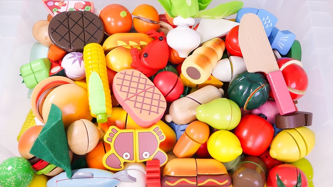 【超大量】おままごと トントン集♪おもちゃ 野菜 果物 カット音 Cutting fruits and vegetables ASMR