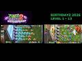 Plants vs Zombies 2: Reflourished: BirthdayZ 2026: Level 1 - 13
