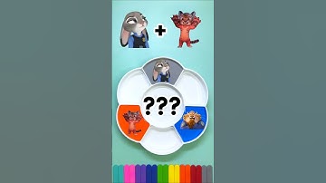 Zootopia Color Mixing - Guess the Final Color #shorts #zootopia #colormixing #thepopsky #colors #art
