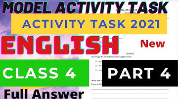 Model Activity Task Class 4 English Part 4 | Model Activity Task 2021 English Class 4 part 4 |