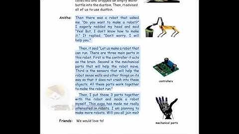 Robot Expo 4th STD Term 1 English Lesson